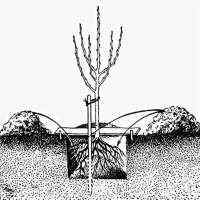 Посадка дерева — схема